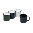 Wholesale custom enamel espresso metal steel tin camping cups for promotion