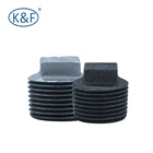 black malleable iron pipe fittings plug plain