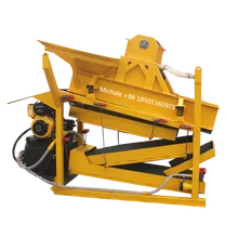 Portable gold mining machine vibrating grizzly screen