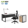 factory modern simple mfc melamine wooden I L shape space saving office computer table extension for executive manager director