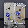 for iphone 4 Mobile accessory,Hot Sale Rose Design Rhinestone Crystal Covers Ladies Cell phone Cases for iphone 4