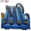 Colorful new design rainbow inflatable double lane slip slide,commercial inflatable water slide for sale