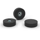 D25mm Santoprene Rubber Coated Pot Magnet with internal thread for holding/fastening/mounting