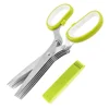 KS1003 Kitchen Gadget Stainless Steel Five-layer Onion Vegetable Scissors Food Supplements Shear Paper Scissors