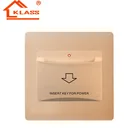 Safe Hotel use Electric Power PC Plate 1 Gang Wall insert card for power switch