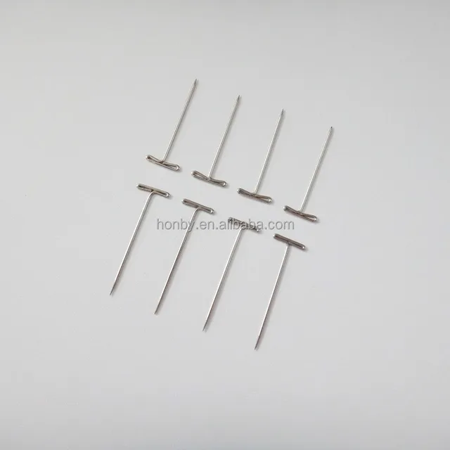 wholesale 38mm length metal t head silver color push pins for