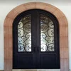 Decorative Wrought Iron Double Doors /iron front door designs for Homes