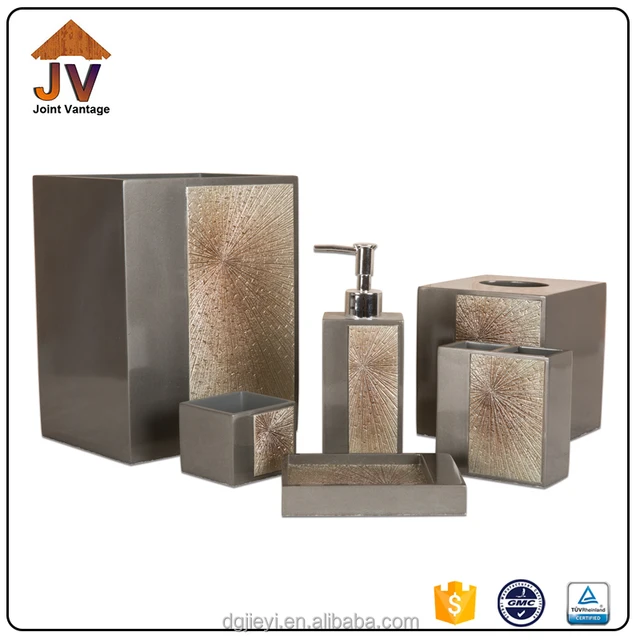 bath ensemble 6 piece classical ceramic bathroom accessories set