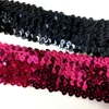 5cm elastic sequin or bead stretch clothing lace trim with high elasticity