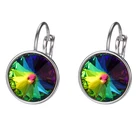 Gold Earrings Hoop 96591 Xuping Imitation American Diamond Hoop Design White Gold Tops Earrings Crystals from Swarovski