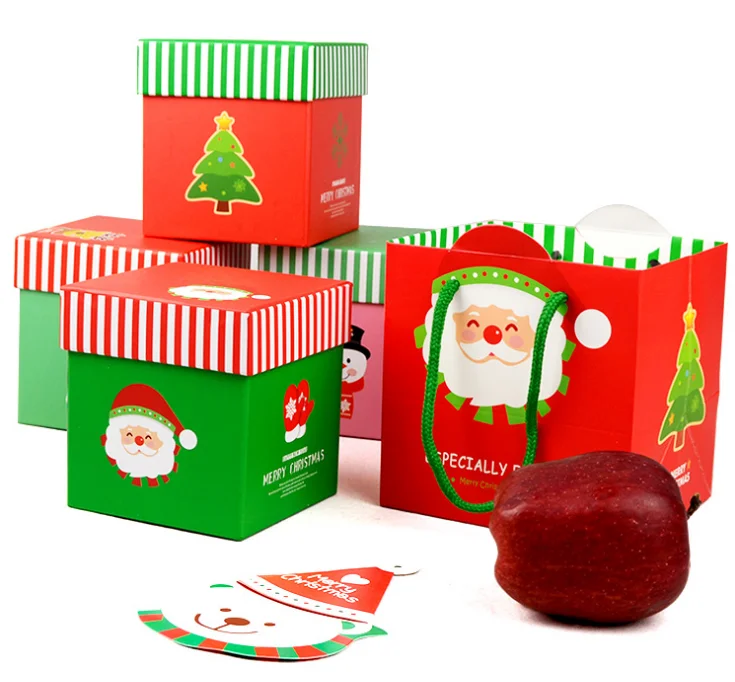 fancy christmas eve decorative gift box apple fruit packaging