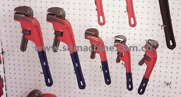 Heavy Duty Offset Type Plastic Dipped Handle Pipe Wrench