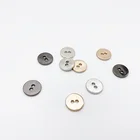 Wholesale custom high quality shirt 2 hole double plane 11mm metal button