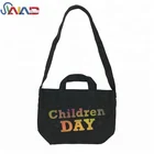 Fashion casual ladies handbag custom printed canvas shoulder tote bag