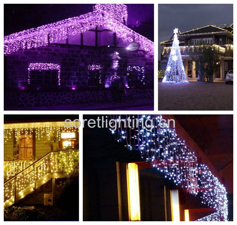 Customized Outdoor LED Icicle String Lights Garden Bar Decorative Lights