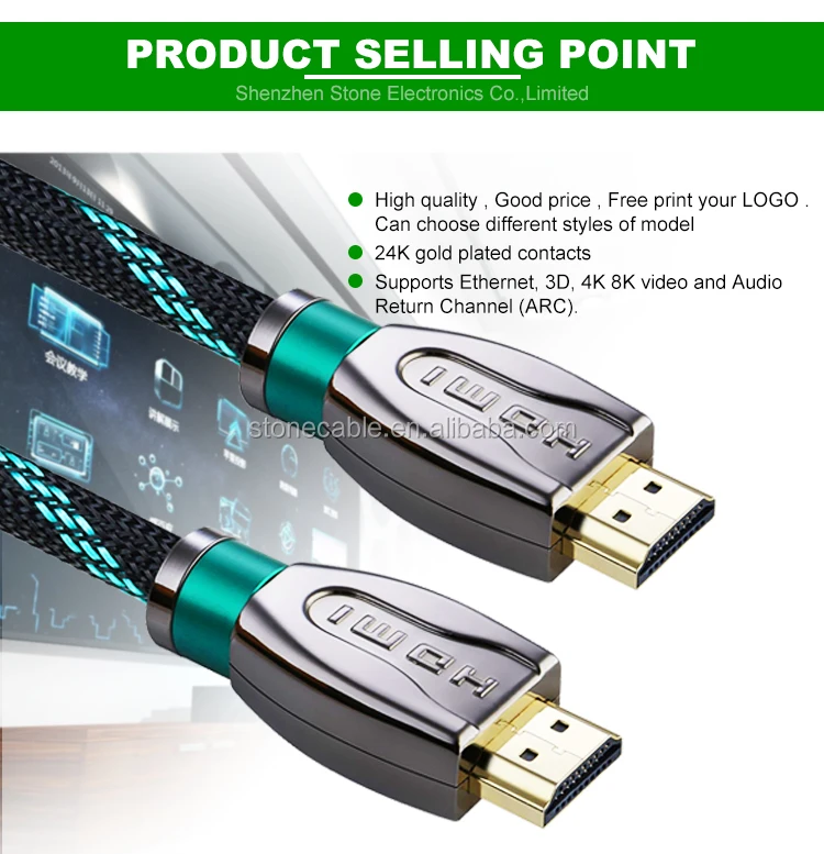 PREMIUM UltraHD HIGH SPEED 4K HDMI Cable w/Ethernet CL3/ FT4, 3D 3840*2160 60Hz SPEC 2.0V 10ft 25ft 35ft 50ft 100ft - ANKUX.COM