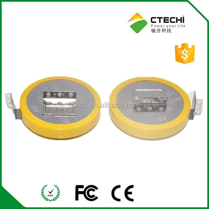Coin battery lithium battery 3v cr2450 with solder tabs