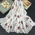 New fashion long embroidered flower pashmina hijab shawls
