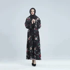 2019 new middle eastern arab robes muslim printed cardigan robes abaya hot sale clothing