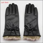 ladies PU working leather gloves women winter
