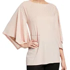 Ladies custom dash pattern kimono sleeve tunic tops