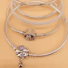 Fashion Snake Chain Bracelets Collection Fit pandoras 925 Sterling Silver charm Bracelets For Women