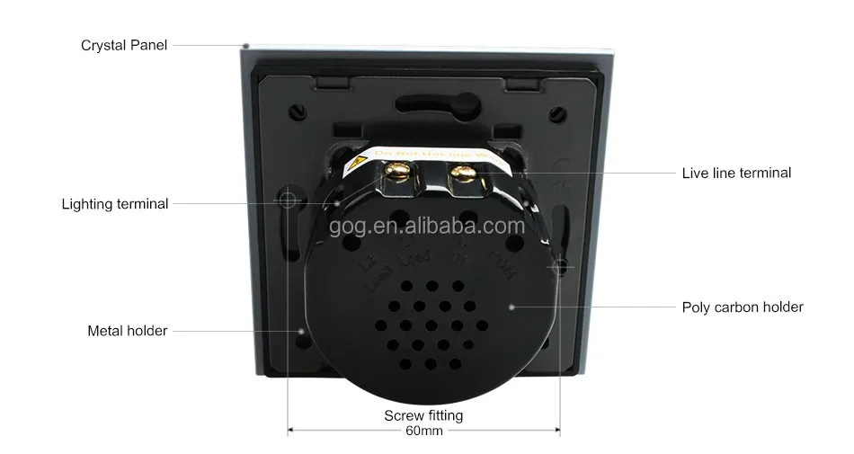 Crystal glass panel z-wave zigbee wireless remote control on off led light switch - ANKUX.COM