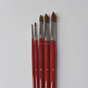 5pcs Paint Brush Set bass ferrule round pointed tip nylon hair artist actylic brush watercolor painting