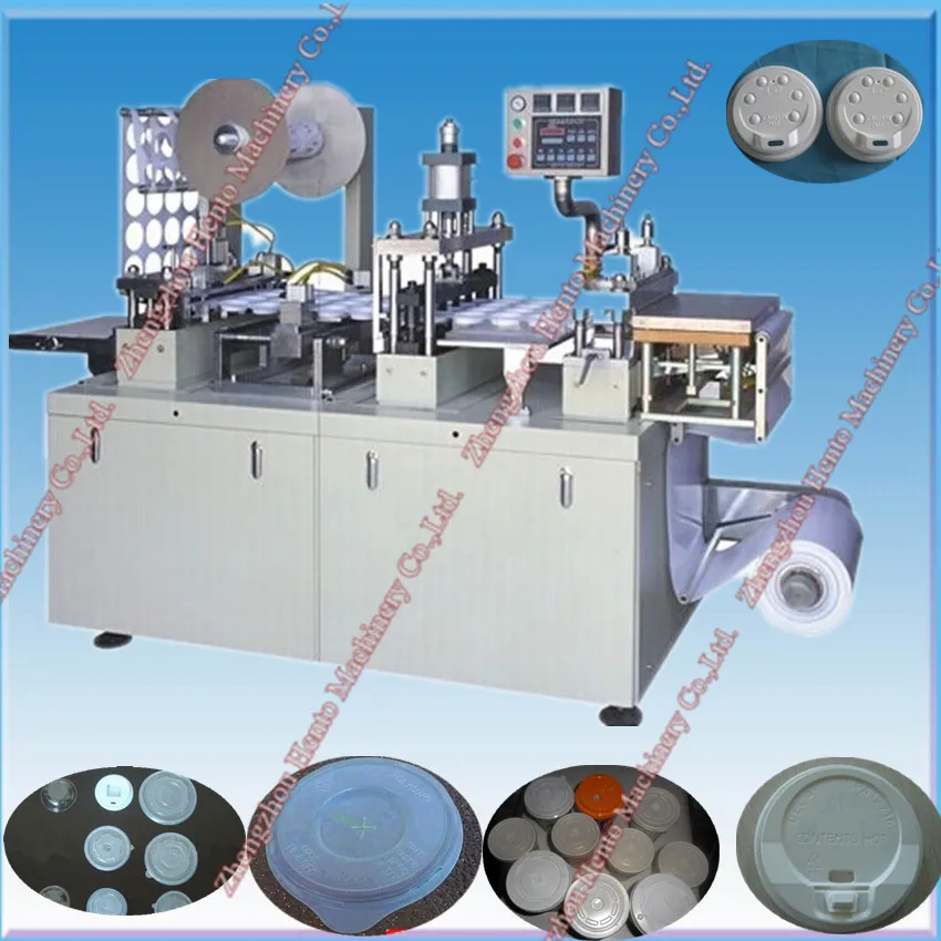 Automatic Plastic Cup Lid Forming Machine / Paper Cup Lid Machine