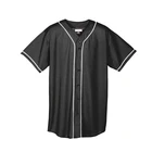 2016 new arrival simple short sleeve Cheap Blank Wholesale Black Plain Baseball Jerseys
