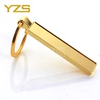 custom metal car auto number keychain gold silver rectangle keychain