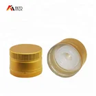 Wholesale custom clear round empty 750 ml liquor rum vodka whiskey glass bottle with aluminum cap