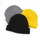 OEM Adult Cotton Knitted Cap/Hat Beanie Warm Winter Knitted Hat