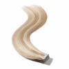 100% Human Hair #18-22 color straight slavic tape hair extensions machine hair extension tape roll Ideal virgin human tape in