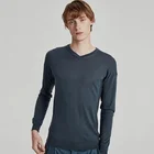 Hot sell knit slim fit v neck men pullover casual sweater
