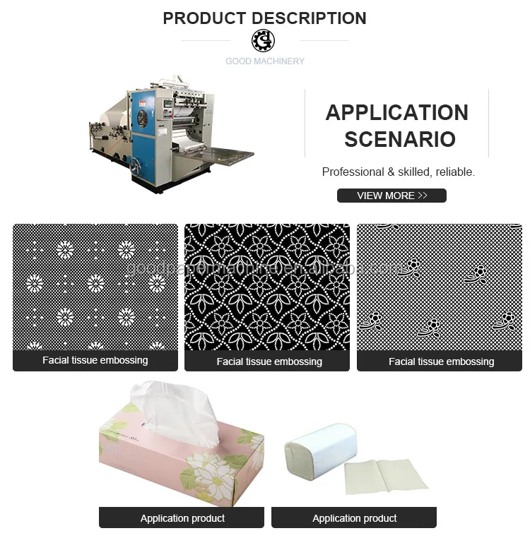 Automatic Embossing Folding Paper Facial Tissue Machine Production Line ...