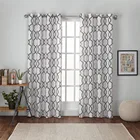 100% polyester linen look geometric printing luxury drapes ready window curtain patterns
