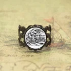 Dragon ring Norse god artwork art glass Photo Cabochon ring