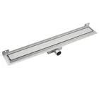 Wall invisible shower drain tile floor side outlet shower drain channel
