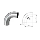 Sanitary 90 degree elbow with straigh ends pipe bend union pipe fittings