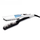 PRITECH Temperature Control Steam Hair Straightener Brush With Hang Up Loop