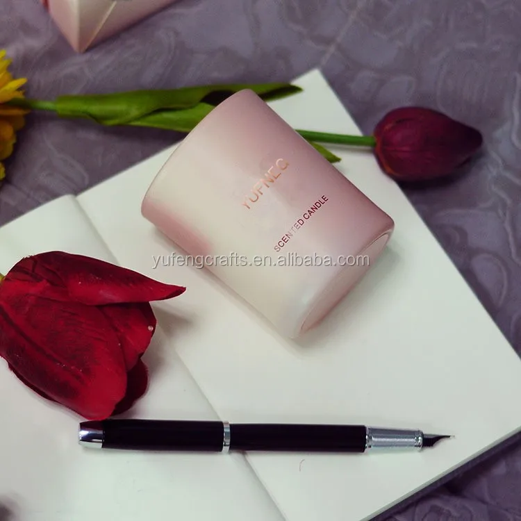 gold pink scented soy candles