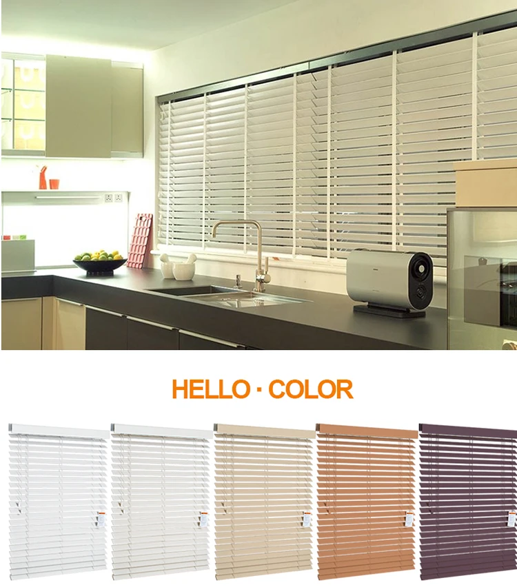 Cord Control 50mm Width Jalousie, Persian Blinds, PVC Venetian Blind For Office And Home