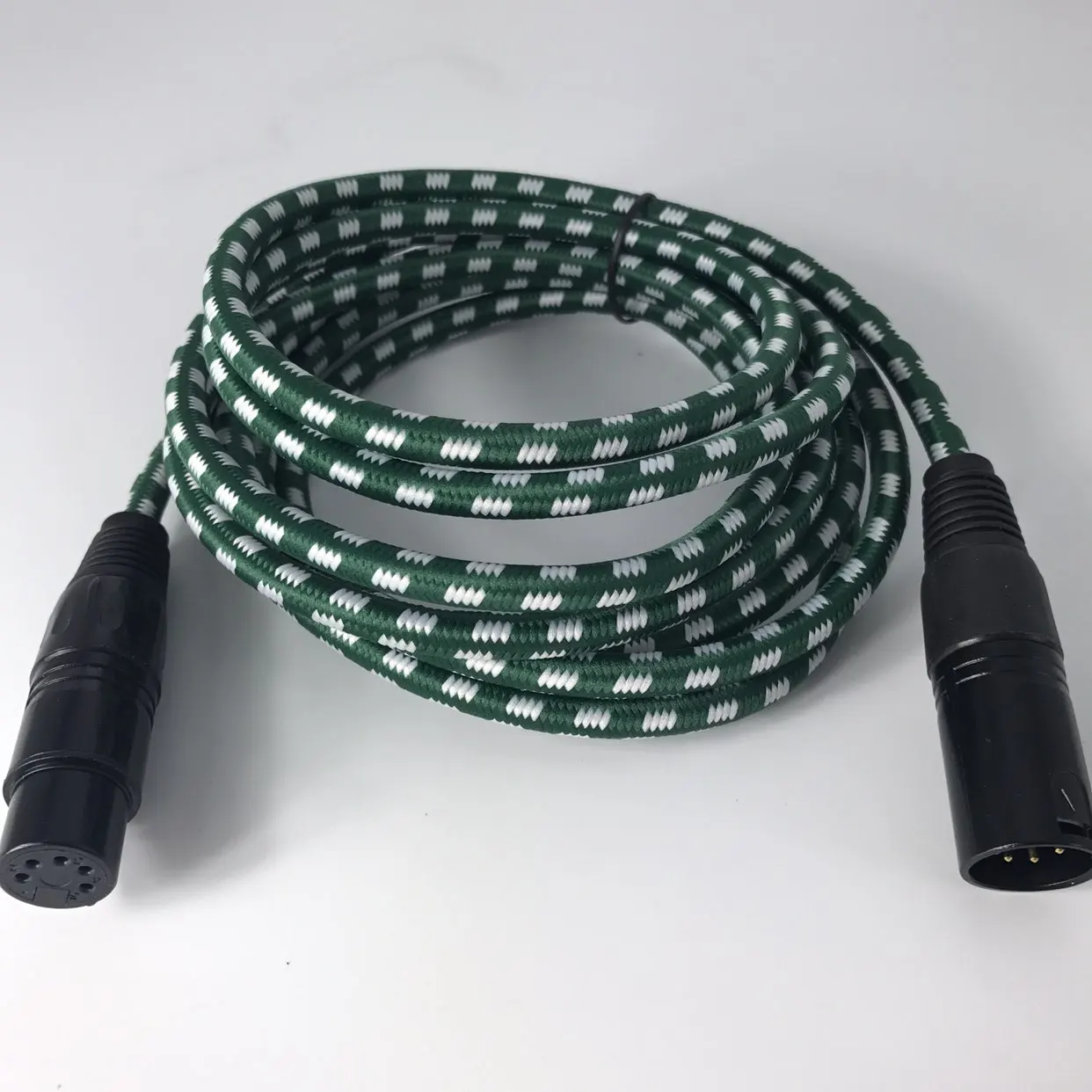 3Pin 5pin XLR Male to Female Microphone nylon braided fabric Cable,XLR Extension Cable - ANKUX.COM