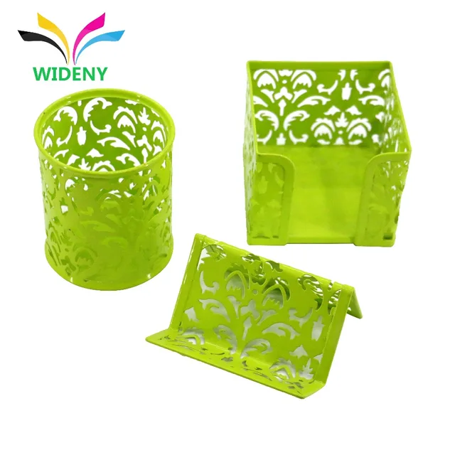 colorful flower metal school office stationery gift set