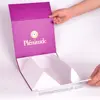 China manufacturer gold foil logo folding box purple cardboard gift package hot stamping/embossed unique design