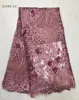 2018 Hot Fashion 3D tulle lace fabric french lace fabric for aso ebi