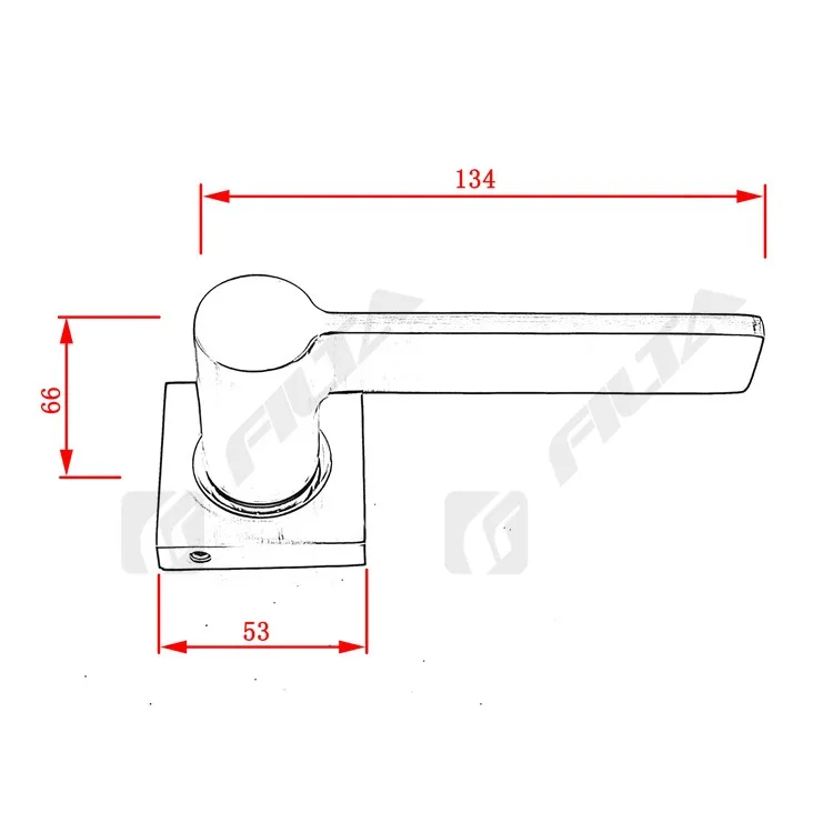 modern simple China Doors & Windows Accessories manufacturer internal door handles on rose