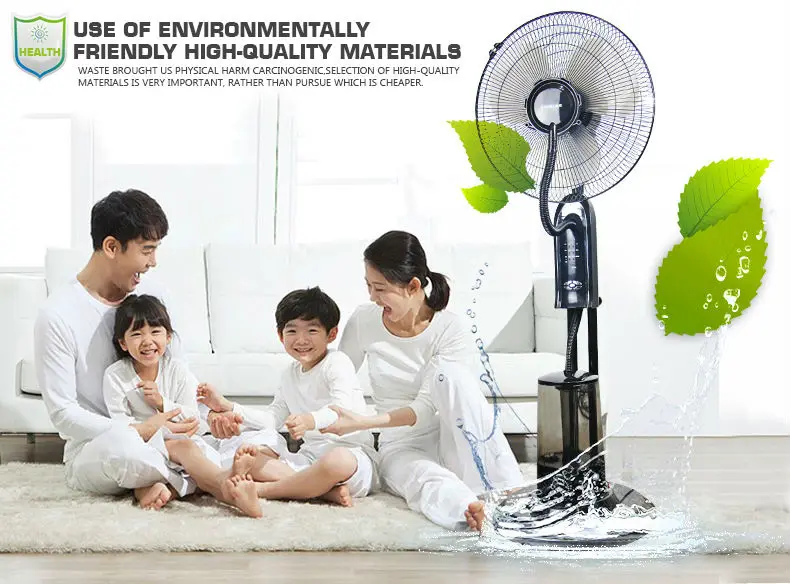 wholesales remote control 16 inch ultrasonic humidifier air indoor standing spray cooling water mist fan