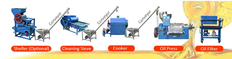 ABC Machinery pumpkin seed tiger nut oil press machine linseed oil processing machine